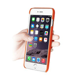  iPhone 6 Plus Genuine Leather Hand Strap Case In Tangerine