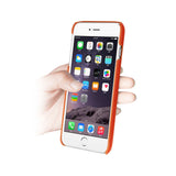  iPhone 6 Genuine Leather Hand Strap Case In Tangerine