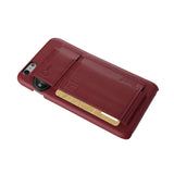  iPhone 6 Plus Rfid Genuine Leather Case Protection And Key Holder In Burgundy