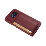  Samsung Galaxy S6 Rfid Genuine Leather Case Protection And Key Holder In Burgundy