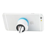  Universal Air Vent Magnetic Car Mount Phone Holder In White Blue