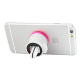  Universal Air Vent Magnetic Car Mount Phone Holder In White Hot Pink