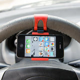 Universal Cell Phone Car Mount Holster On Steering Wheel For