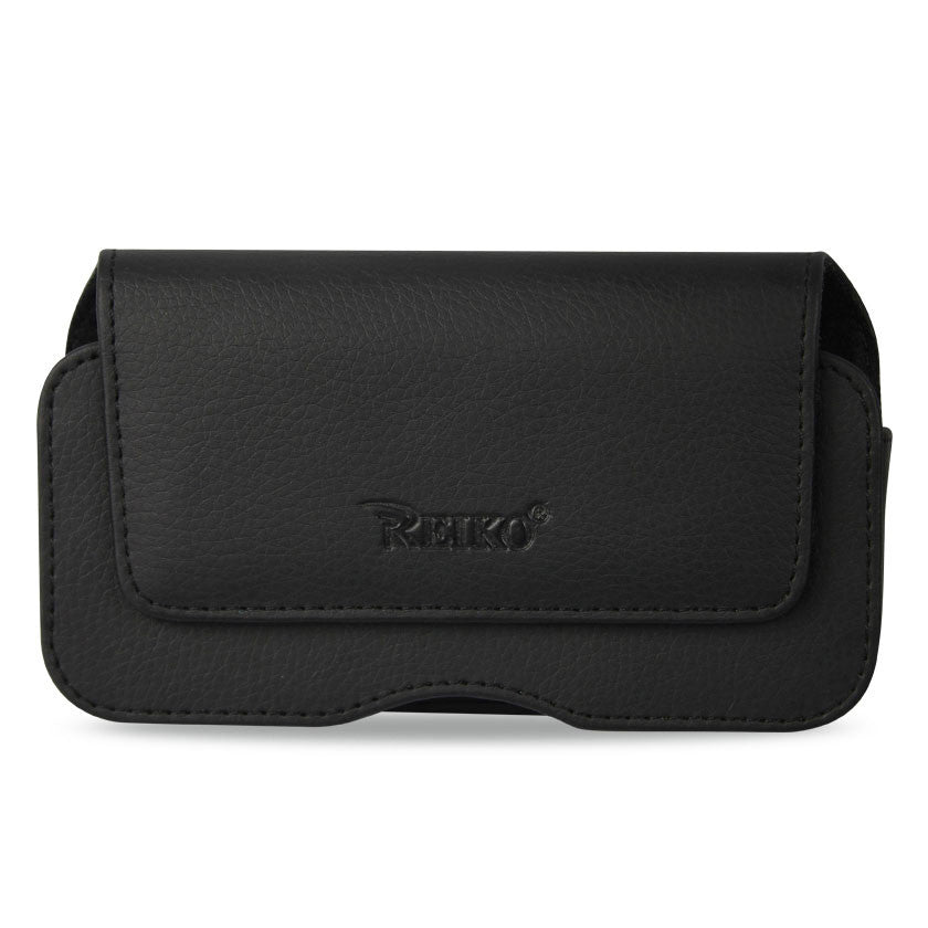 Leather Horizontal Pouch With Embossed Logo iPhone5 (5.27X2.71X0.70 Inches Plus)