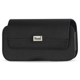 Horizontal Leather Pouch Samsung Note2/ N7100 With Belt Hoops And Metal Logo (6.34X3.57X0.77 Inches Plus)