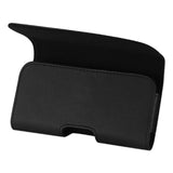  Horizontal Rugged Leather Pouch Samsung S4/S3 Embossed Logo In Black (5.78X3.15X0.71 Inches Plus)