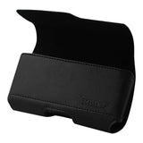 Horizontal Z Lid Leather Pouch iPhone4 Plus Black