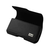 Horizontal Z Lid Leather Pouch iPhone 6 Plus/ 6S Plus 5.5Inch Plus Black Inner Size: 6.62X3.46X0.68 Inch