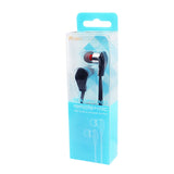  Colorful In Ear Headphones With Tangle Free Cable And Mic In Black