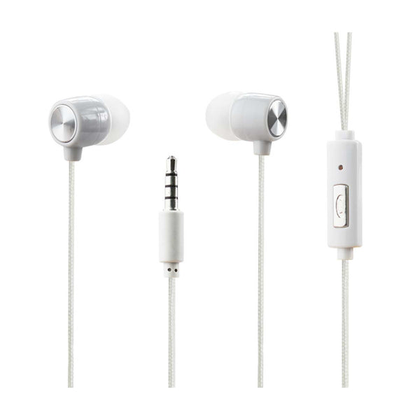 In Ear Headphones With Braided Cable And Mic