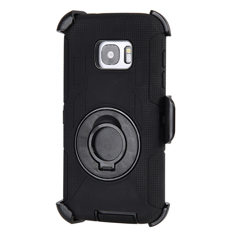 Samsung Galaxy S7 Anti-Shock Case Holster Combo W/ Ring Stand