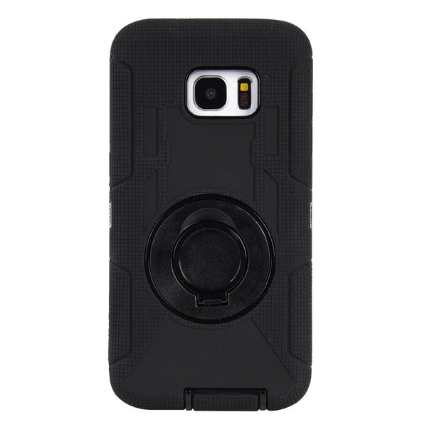 Samsung Galaxy S7 Edge Anti-Shock Case Holster Combo W/ Ring