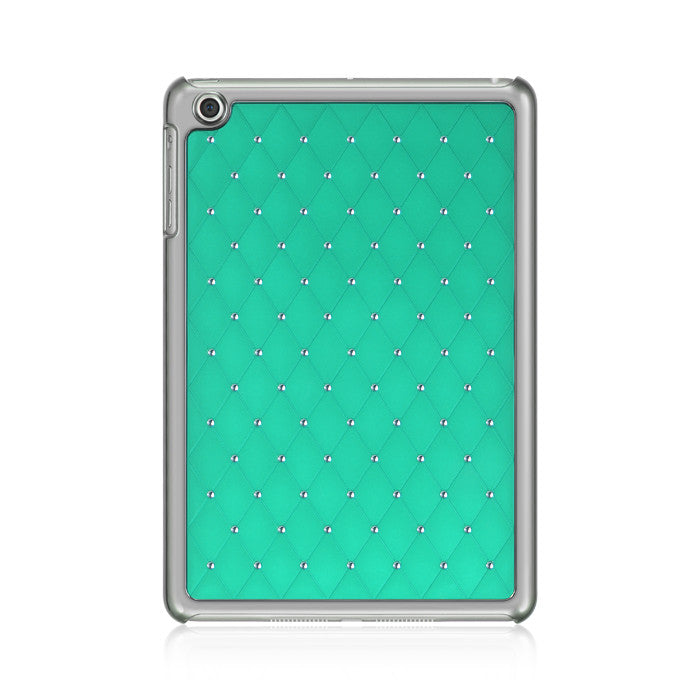 Apple? iPad? Mini Chrome Case Plaid Studded Diamond