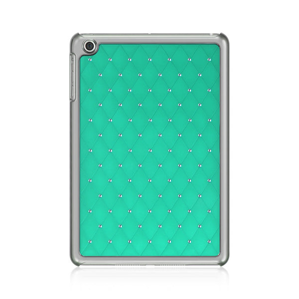 Apple? iPad? Mini Chrome Case Plaid Studded Diamond