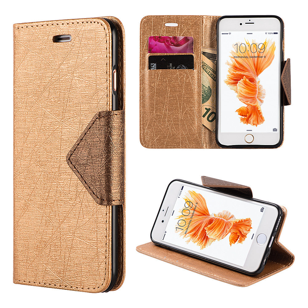 Apple iPhone 6/6S Plus Pyramid Leather Wallet Case