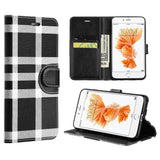 Apple iPhone7 Plaid Wallet With Card Slot