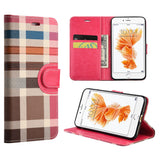 Apple iPhone7 Plaid Wallet With Card Slot