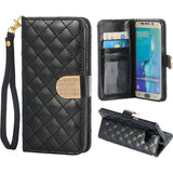 Samsung Galaxy S6 Edge Plus Shiny Quilt Wallet Pouch