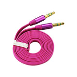  Stereo Male To Male Flat Audio Cable 3.2Ft In Hot Pink