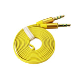  Stereo Male To Male Flat Audio Cable 3.2Ft In Yellow