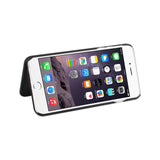  iPhone 6 Plus/ 6S Plus Hidden Mirror Wallet Case With Kickstand Function In Black