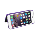  iPhone 6 Plus/ 6S Plus Hidden Mirror Wallet Case With Kickstand Function In Purple