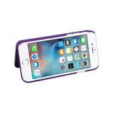  iPhone 6/ 6S Hidden Mirror Wallet Case With Kickstand Function In Purple