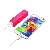  2200Mah Universal Power Bank With Cable In Hot Pink