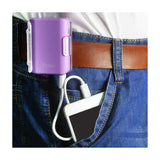  4000Mah Universal Power Bank With Cable In Purple