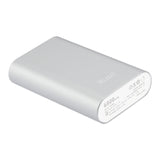  2A5V 6800Mah Universal Power Bank With Micro Cable And Dural Output Port In Silver