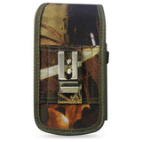 Vertical Rugged Pouch With Buckle Xxxl Size Leaves Pattern