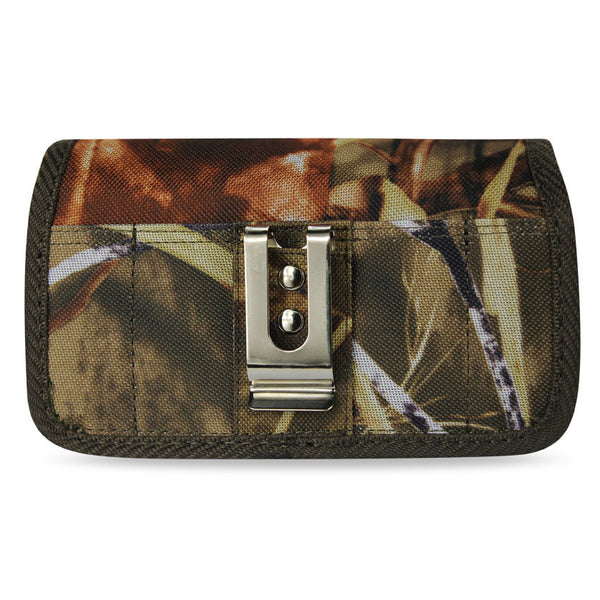 Horizontal Rugged Pouch Samsung Mega 6.3Inch Plus-Am32 With Metal Belt Clip And Velcro Inner Size: 7.0X3.86X0.71Inch