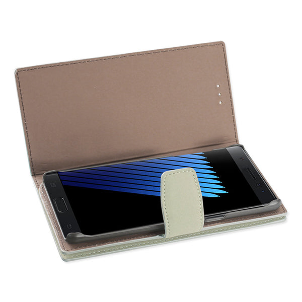 Samsung Galaxy Note 7 Doeskin Wallet Case With Rfid Card Protection