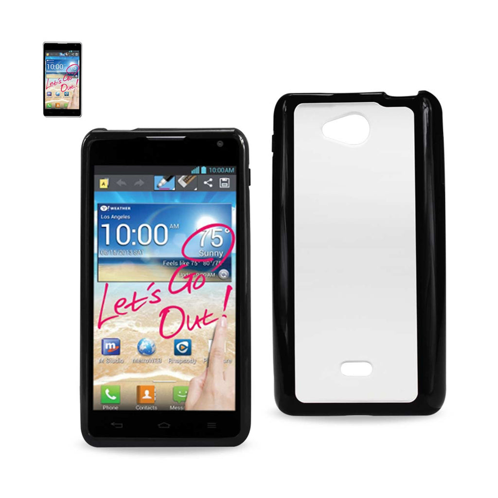 LG Spirit 4G Frame Bumper Clear Back Case