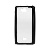  LG Spirit 4G Frame Bumper Clear Back Case In Black