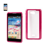 LG Spirit 4G Frame Bumper Clear Back Case