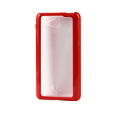  LG Spirit 4G Frame Bumper Clear Back Case In Red