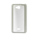  LG Spirit 4G Frame Bumper Clear Back Case In White