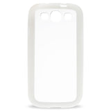  Samsung Galaxy S3 Frame Bumper Clear Back Case In White