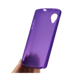  LG Nexus 5 Jelly Polymer Gel Case In Purple