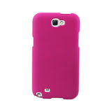  Samsung Galaxy Note 2 Two Parts Rubberized Silicone Case In Hot Pink