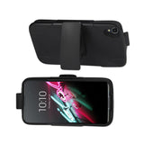  Alcatel One Touch Idol 3 Hybrid Heavy Duty Holster Combo Case In Black