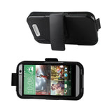  HTC Desire 510 Hybrid Heavy Duty Holster Combo Case In Black