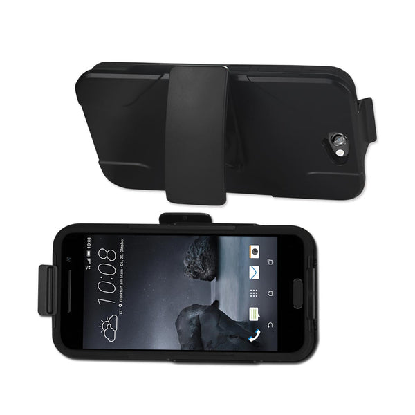 HTC One A9 Hybrid Heavy Duty Holster Combo Case