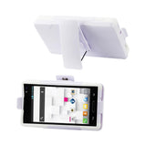  LG Optimus L9 Hybrid Heavy Duty Holster Combo Case In White