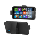  Nokia Lumia 640 Hybrid Heavy Duty Holster Combo Case In Black