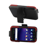  Samsung Galaxy S Ii Skyrocket Hybrid Heavy Duty Holster Combo Case In Black Red