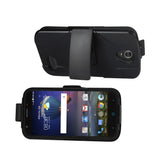  ZTE Grand X3 Hybrid Heavy Duty Holster Combo Case In Black