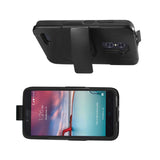  ZTE Zmax Pro 6.0 Inches)Es Hybrid Heavy Duty Holster Combo Case In Black