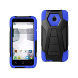 Alcatel Dawn/ Streak Hybrid Heavy Duty Case With Kickstand